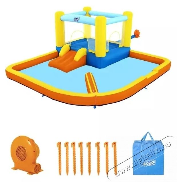 Bestway felf&uacute;jhat&oacute; j&aacute;t&eacute;kk&ouml;zpont, H2OGO! Beach Bounce v&iacute;zi park, 3,65 m x 3,40 m x 1,52 m H&aacute;ztart&aacute;s / Otthon / K&uuml;lt&eacute;r - J&aacute;t&eacute;k / Sport - Szabadt&eacute;ri j&aacute;t&eacute;k - 534903