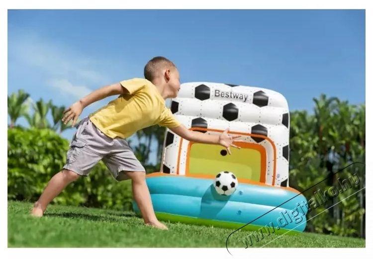 Bestway felf&uacute;jhat&oacute; j&aacute;tsz&oacute;t&eacute;r, Kick N Swish 3 az 1-ben labdamedence, 120x107x84 cm H&aacute;ztart&aacute;s / Otthon / K&uuml;lt&eacute;r - J&aacute;t&eacute;k / Sport - V&iacute;zi j&aacute;t&eacute;k - 534893