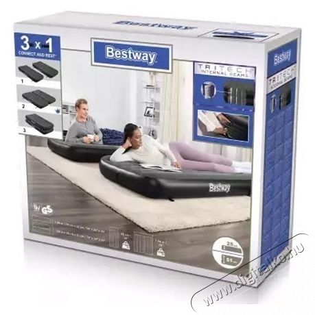 Bestway felf&uacute;jhat&oacute; matrac, Tritech Connect & Rest 3 az 1-ben l&eacute;g&aacute;gy 2 k&uuml;l&ouml;n &aacute;ggyal, 188 x 99 x 25 cm, king m&eacute;retű Sz&eacute;ps&eacute;g&aacute;pol&aacute;s / Eg&eacute;szs&eacute;g - Egy&eacute;b sz&eacute;ps&eacute;g / eg&eacute;szs&eacute;g term&eacute;k - 536170
