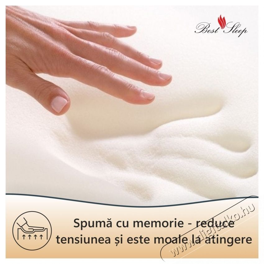 Best Sleep Yellow Diamond ortop&eacute;d matrac, 180x200x30 cm, 25+4+1, Poliuret&aacute;n mem&oacute;riahab, Hipoallerg&eacute;n, Steppelt huzat, Levehető, K&ouml;zepesen kem&eacute;ny H&aacute;ztart&aacute;s / Otthon / K&uuml;lt&eacute;r - Lak&aacute;sfelszerel&eacute;s - Relax&aacute;ci&oacute;s term&eacute;k - 536168