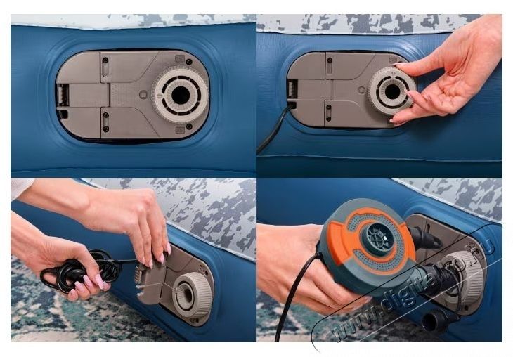 Bestway TriTech dupla felf&uacute;jhat&oacute; matrac, be&eacute;p&iacute;tett elektromos pump&aacute;val &eacute;s LoungeLux deszk&aacute;val, 229 x 152 x 84 cm H&aacute;ztart&aacute;s / Otthon / K&uuml;lt&eacute;r - Egy&eacute;b h&aacute;ztart&aacute;si term&eacute;k - 536171