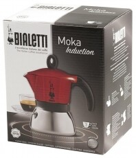 Bialetti 4922 Moka Induction 3 kotyogós kávéfőző - piros Konyhai termékek - Kávéfőző / kávéörlő / kiegészítő - Kotyogó kávéfőző - 330885