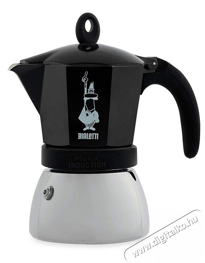 Bialetti 4813 Moka Induction 6 személyes indukciós kotyogós kávéfőző - fekete Konyhai termékek - Kávéfőző / kávéörlő / kiegészítő - Kotyogó kávéfőző - 350923