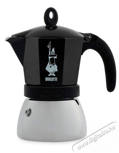 Bialetti 4813 Moka Induction 6 személyes indukciós kotyogós kávéfőző - fekete Konyhai termékek - Kávéfőző / kávéörlő / kiegészítő - Kotyogó kávéfőző - 350923