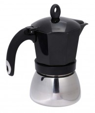 Bialetti 4813 Moka Induction 6 személyes indukciós kotyogós kávéfőző - fekete Konyhai termékek - Kávéfőző / kávéörlő / kiegészítő - Kotyogó kávéfőző - 350923
