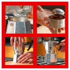 Bialetti Moka Express 9 személyes inox kotyogós kávéfőző Konyhai termékek - Kávéfőző / kávéörlő / kiegészítő - Kotyogó kávéfőző - 384705