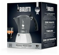 Bialetti Brikka 4 személyes ezüst-szürke indukciós kotyogós kávéfőző Konyhai termékek - Kávéfőző / kávéörlő / kiegészítő - Kotyogó kávéfőző - 393917