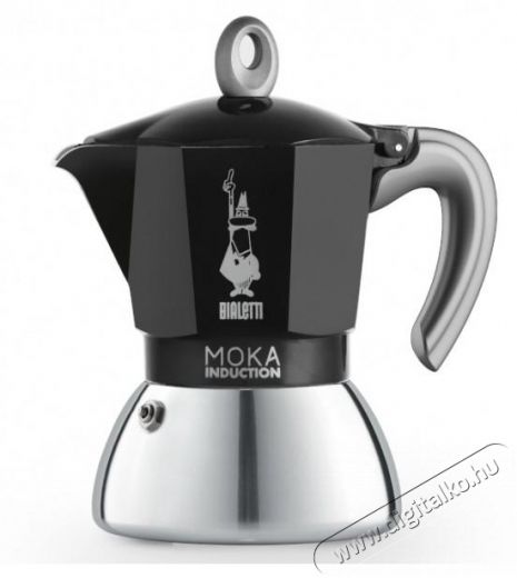 Bialetti Moka 6932 Induction 2 személyes indukciós fekete kotyogós kávéfőző Konyhai termékek - Kávéfőző / kávéörlő / kiegészítő - Kotyogó kávéfőző - 384932