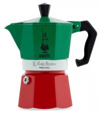 Bialetti Moka Express Italia 3 személyes trikolor kotyogós kávéfőző Konyhai termékek - Kávéfőző / kávéörlő / kiegészítő - Kotyogó kávéfőző - 432350