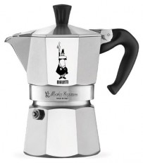 Bialetti Moka Express 1 személyes inox kotyogós kávéfőző Konyhai termékek - Kávéfőző / kávéörlő / kiegészítő - Kotyogó kávéfőző - 432670