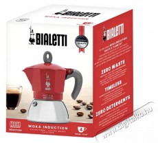 Bialetti New Moka Induction, piros, 4 személyes Konyhai termékek - Kávéfőző / kávéörlő / kiegészítő - Kotyogó kávéfőző - 515215