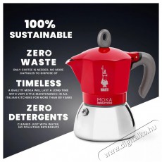 Bialetti New Moka Induction, piros, 4 személyes Konyhai termékek - Kávéfőző / kávéörlő / kiegészítő - Kotyogó kávéfőző - 515215