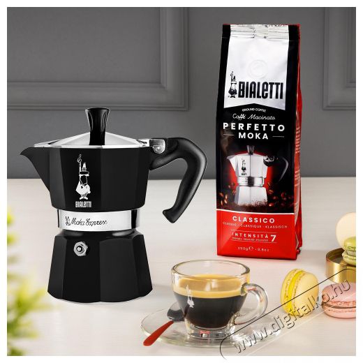 Bialetti Moka Color hatszemélyes, fekete Konyhai termékek - Kávéfőző / kávéörlő / kiegészítő - Kotyogó kávéfőző - 524352