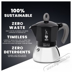 Bialetti New Moka Induction 6 adag fekete Konyhai termékek - Kávéfőző / kávéörlő / kiegészítő - Kotyogó kávéfőző - 524351