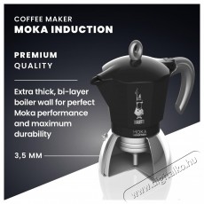 Bialetti New Moka Induction 6 adag fekete Konyhai termékek - Kávéfőző / kávéörlő / kiegészítő - Kotyogó kávéfőző - 524351