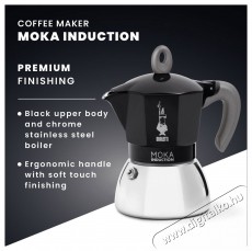 Bialetti New Moka Induction 6 adag fekete Konyhai termékek - Kávéfőző / kávéörlő / kiegészítő - Kotyogó kávéfőző - 524351