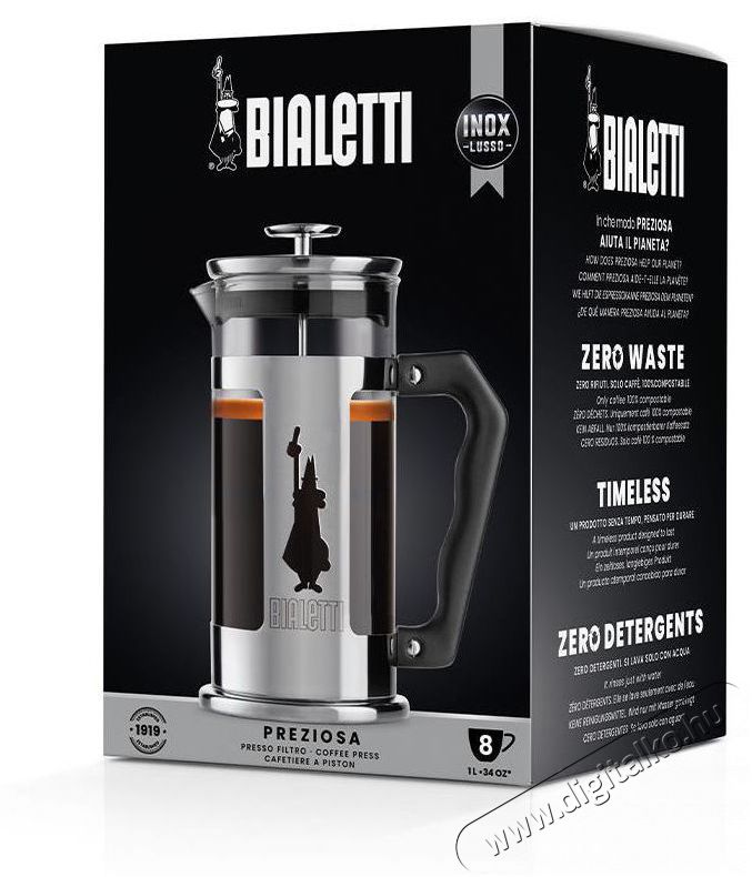 Bialetti French Press Preziosa 1 l Konyhai term&eacute;kek - V&iacute;zforral&oacute; / teafőző - 524345