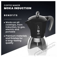 Bialetti NEW MOKA INDUCTION BLACK 4 CUPS Konyhai termékek - Kávéfőző / kávéörlő / kiegészítő - Kotyogó kávéfőző - 524342