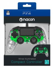 BigBen Nacon Compact PS4 átlátszó-halványzöld vezetékes kontroller Iroda és számítástechnika - Játék konzol - Kontroller - 439402