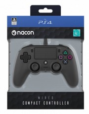 BigBen Nacon Compact PS4 fekete vezetékes kontroller Iroda és számítástechnika - Játék konzol - Playstation 4 (PS4) konzol - 461066