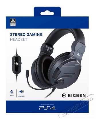 BigBen V3 PS4/PC sztereo titánszürke gamer headset Iroda és számítástechnika - Játék konzol - Kiegészítő - 447346