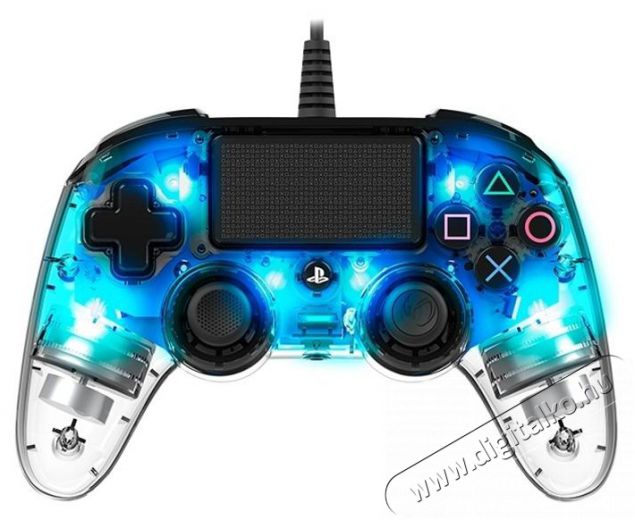 BigBen Nacon Compact PS4 átlátszó-halványkék vezetékes kontroller Iroda és számítástechnika - Játék konzol - Kontroller - 417973