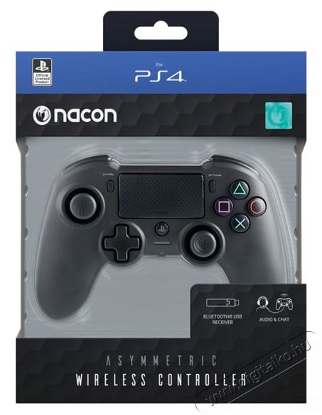 BigBen Nacon aszimmetrikus PS4 vezet&eacute;k n&eacute;lk&uuml;li fekete kontroller Iroda &eacute;s sz&aacute;m&iacute;t&aacute;stechnika - J&aacute;t&eacute;k konzol - Kontroller - 447419