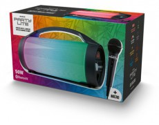 BigBen 2809249 Party Lite vezeték nélküli világító fekete Bluetooth hangszóró mikrofonnal Audio-Video / Hifi / Multimédia - Hordozható, vezeték nélküli / bluetooth hangsugárzó - Hordozható, vezeték nélküli / bluetooth hangsugárzó - 508944