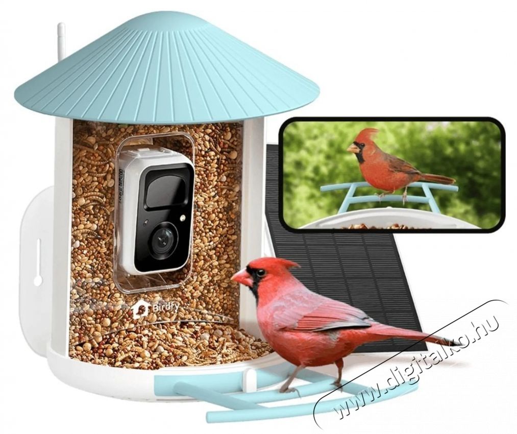 Birdfy Mad&aacute;retető kamer&aacute;val &eacute;s napelemmel (AI előfizet&eacute;s) (EPPAMBNI8102110) H&aacute;ztart&aacute;s / Otthon / K&uuml;lt&eacute;r - K&uuml;lt&eacute;r / kerti term&eacute;k / grill - Egy&eacute;b kerti g&eacute;p - 531472