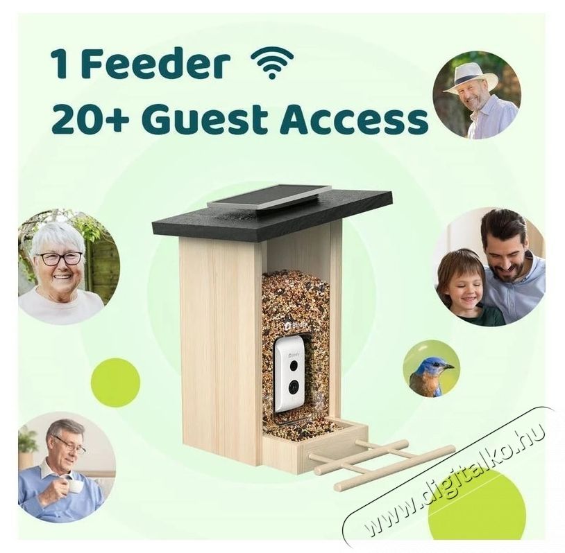 Birdfy Mad&aacute;retető kamer&aacute;val, &eacute;benfa, AI n&eacute;lk&uuml;l (EPPAMBNI8702110) H&aacute;ztart&aacute;s / Otthon / K&uuml;lt&eacute;r - K&uuml;lt&eacute;r / kerti term&eacute;k / grill - Egy&eacute;b kerti g&eacute;p - 531483