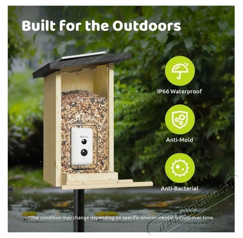 Birdfy Mad&aacute;retető kamer&aacute;val, &eacute;benfa, AI n&eacute;lk&uuml;l (EPPAMBNI8702110) H&aacute;ztart&aacute;s / Otthon / K&uuml;lt&eacute;r - K&uuml;lt&eacute;r / kerti term&eacute;k / grill - Egy&eacute;b kerti g&eacute;p - 531483