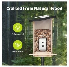 Birdfy Mad&aacute;retető kamer&aacute;val, &eacute;benfa, AI n&eacute;lk&uuml;l (EPPAMBNI8702110) H&aacute;ztart&aacute;s / Otthon / K&uuml;lt&eacute;r - K&uuml;lt&eacute;r / kerti term&eacute;k / grill - Egy&eacute;b kerti g&eacute;p - 531483