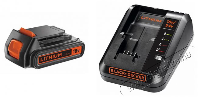 Black and Decker BDC2A20-QW akkumulátor + töltő Akkuk és töltők - Li-ion akkumulátor és töltő (gyári) - Töltő / hálózati adapter - 383354