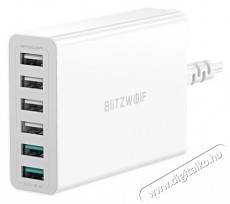 Blitzwolf BW-S15 asztali USB gyorstöltő, 60W, 6 USB port (2 gyorstöltő + 4 normál port) Mobil / Kommunikáció / Smart - Mobiltelefon kiegészítő / tok - Hálózati-, autós töltő - 408806