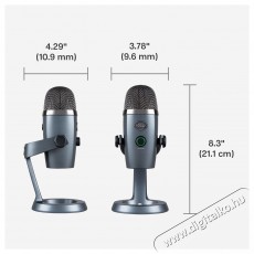 BLUE MICROPHONES Blue Yeti Nano USB, Shadow Grey Fotó-Videó kiegészítők - Mikrofon - Ének és hangszer mikrofon - 524372