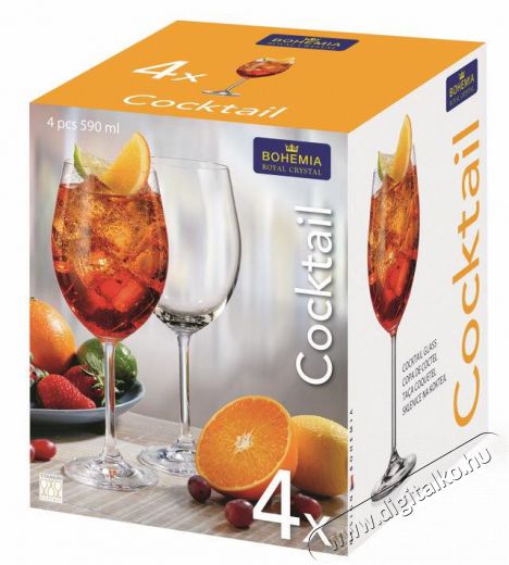 Bohemia Royal Crystal  Koktélospohár 4 db 590 ml Konyhai termékek - Konyhai eszköz - Készlet / szett - 524396