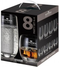 Bohemia Royal Crystal  PARTY vizespohár szett, 8 db Konyhai termékek - Konyhai eszköz - Készlet / szett - 524398