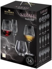 Bohemia Royal Crystal  SARAH WATERFALL Boros- és vizespohár készlet Konyhai termékek - Konyhai eszköz - Egyéb konyhai eszköz - 524408