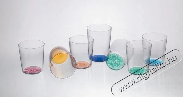 Bohemia Royal Crystal  Vizespohár 6 db 330 ml SIDRA, színes alj Konyhai termékek - Konyhai eszköz - Egyéb konyhai eszköz - 524413