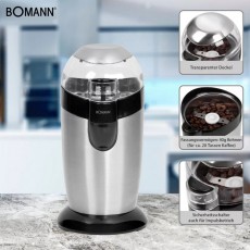 Bomann KSW 445 CB Kávédaráló - inox Konyhai termékek - Kávéfőző / kávéörlő / kiegészítő - Kávédaráló / őrlő - 369988