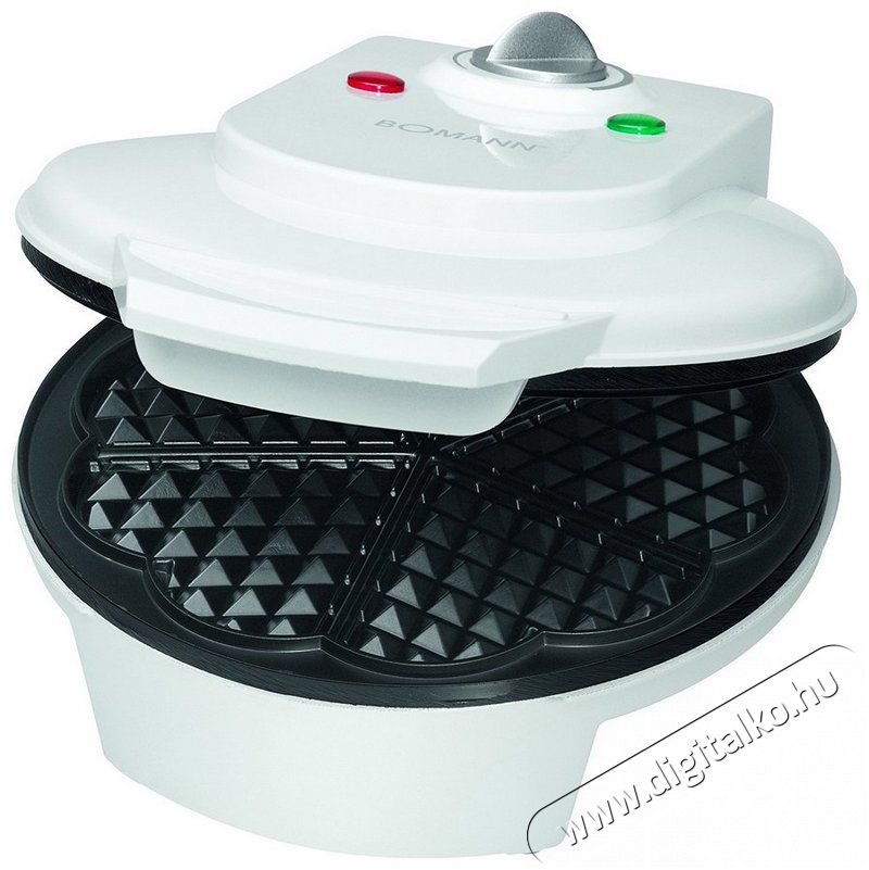 Bomann WA 5018 CB Waffle / Gofri sütő - fehér Konyhai termékek - Konyhai kisgép (sütés / főzés / hűtés / ételkészítés) - Melegszendvics / gofri sütő - 337966