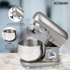 Bomann KM 6010 CB Konyhai robotgép - szürke Konyhai termékek - Konyhai kisgép (előkészítés / feldolgozás) - Konyhai robotgép - 363977