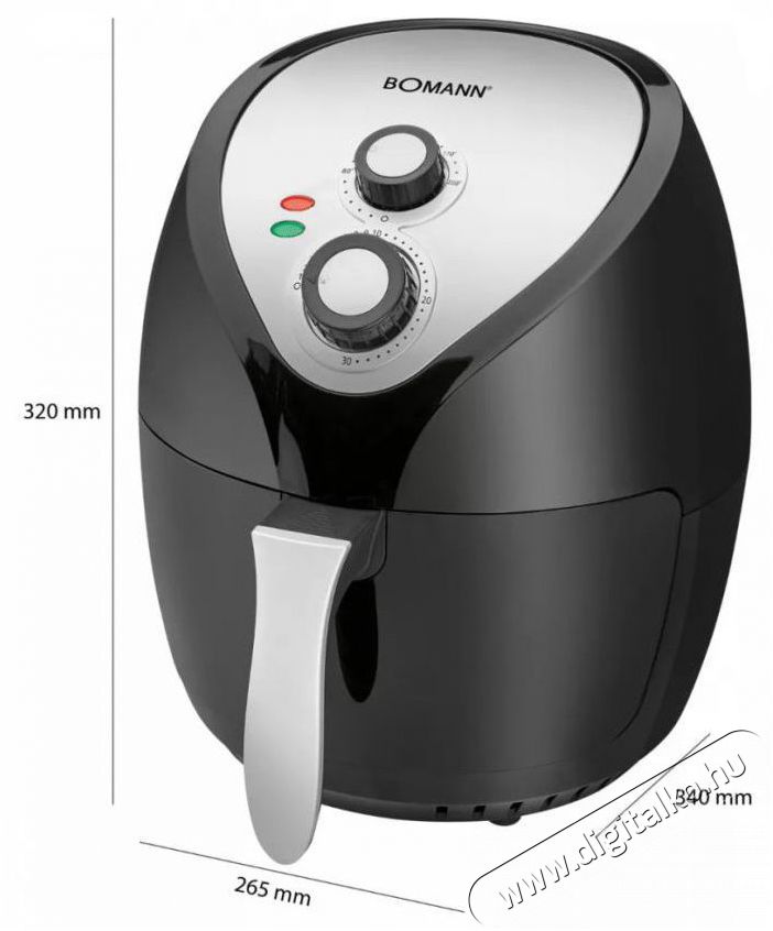 Bomann FR 6002 H CB forrólevegős sütő Konyhai termékek - Konyhai kisgép (sütés / főzés / hűtés / ételkészítés) - Légkeveréses főzőgép / elektromos kukta / multifunkciós sütő - 377685