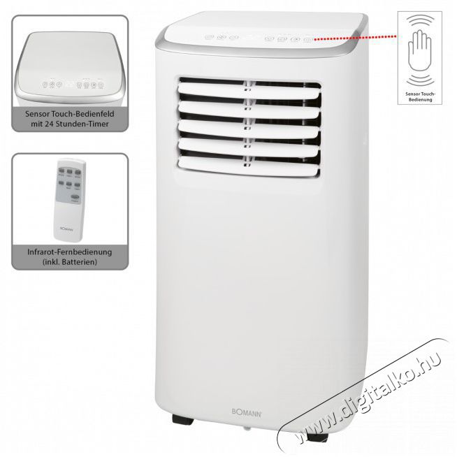Bomann CL 6048 CB feh&eacute;r mobilkl&iacute;ma H&aacute;ztart&aacute;s / Otthon / K&uuml;lt&eacute;r - Ventil&aacute;tor / L&eacute;gkondicion&aacute;l&oacute; - Mobil kl&iacute;ma - 381097