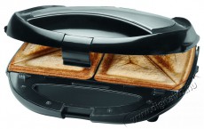 Bomann Multigrill ST/WA 1364 CB rozsdamentes acél/fekete Konyhai termékek - Konyhai kisgép (sütés / főzés / hűtés / ételkészítés) - Melegszendvics / gofri sütő - 399707