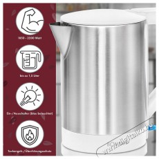 Bomann vízforraló WKS 3002 CB rozsdamentes acél/fehér Konyhai termékek - Vízforraló / teafőző - 493187