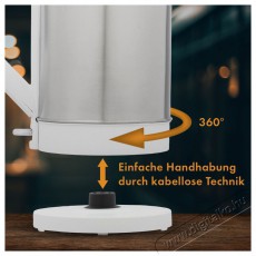 Bomann vízforraló WKS 3002 CB rozsdamentes acél/fehér Konyhai termékek - Vízforraló / teafőző - 493187