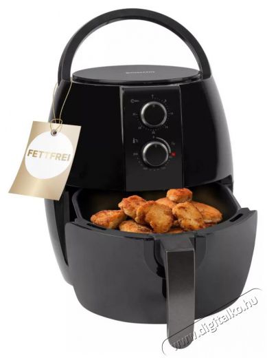 Bomann FR 6057 H CB fekete Forrólevegős sütő Konyhai termékek - Konyhai kisgép (sütés / főzés / hűtés / ételkészítés) - Légkeveréses főzőgép / elektromos kukta / multifunkciós sütő - 493805