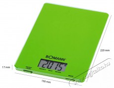 Bomann KW 1515CB zöld Konyhamérleg Konyhai termékek - Konyhai mérleg - 494837