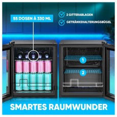 Bomann KSG 7291 fekete italhűtő Konyhai termékek - Hűtő, fagyasztó (szabadonálló) - Egyajtós hűtő - 503881